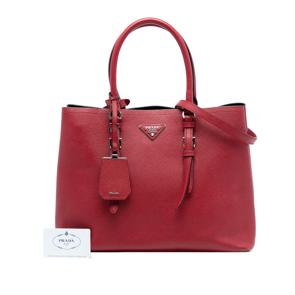 Pre-Loved Prada Large Saffiano Cuir Double Satchel - Picture 7 of 7